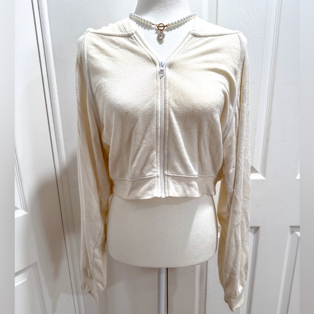 DSG X Twitch + Allison Full Zip Terry Hoodie Cream White